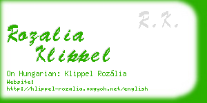 rozalia klippel business card