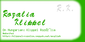 rozalia klippel business card
